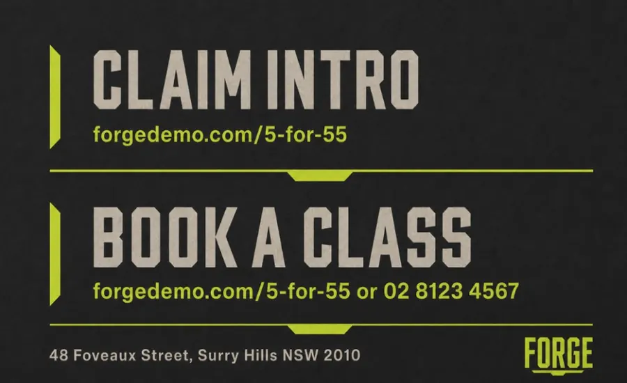 FORGE business card back